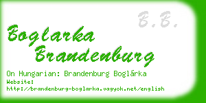 boglarka brandenburg business card