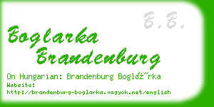 boglarka brandenburg business card